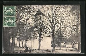 Carte postale Chatte, Place de l`Eglise