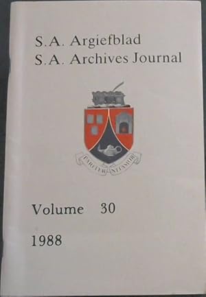 Image du vendeur pour S.A. Argiefblad / S.A. Archives Journal Volume 30 - 1988 mis en vente par Chapter 1