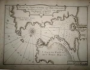 Plan du Portvendre en Roussillo, en l'Etat ou il ètoit en l'Année 1704.