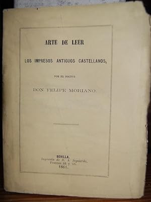 Bild des Verkufers fr ARTE DE LEER LOS IMPRESOS ANTIGUOS CASTELLANOS zum Verkauf von Fbula Libros (Librera Jimnez-Bravo)