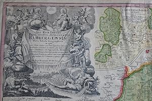 BAMBERG. - Sac. Rom. Imperii Principatus & Episcopatus Bambergensis Nova Tabula Geographica. Orig...