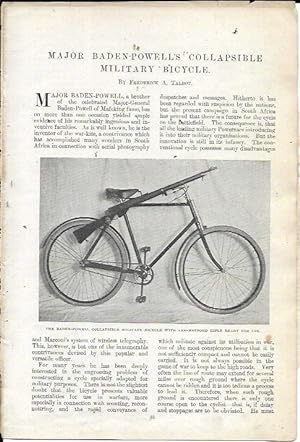 Imagen del vendedor de Major Baden-Powell/s Collapsible Military Bicycle (The Windsor Magazine (1901) Vol. XIV [14], pp.31-36) a la venta por Bookfeathers, LLC