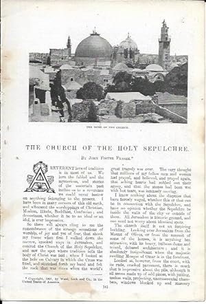Bild des Verkufers fr The Church of the Holy Sepulchre (The Windsor Magazine (1901) Vol. XIV [14], pp. 141-148) zum Verkauf von Bookfeathers, LLC