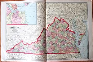 Seller image for Antique Map: Virginia for sale by Ken Jackson