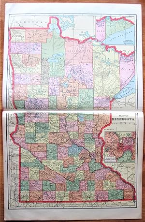 Seller image for Antique Map: Minnesota for sale by Ken Jackson