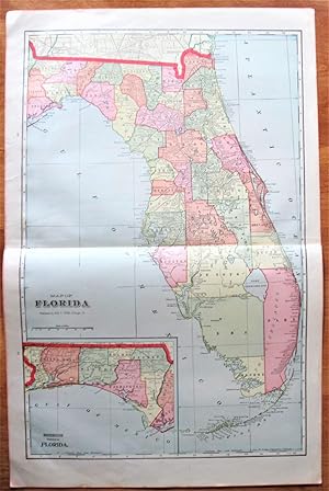 Seller image for Antique Map: Florida for sale by Ken Jackson