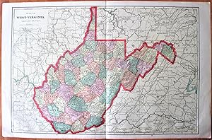 Seller image for Antique Map: West Virginia for sale by Ken Jackson