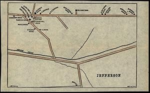 Jefferson New Hampshire village plan c.1880's detailed scarce hand color old map