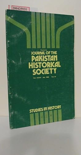 Seller image for Pakistan Historical Society. Journal. Volume XXXIV. Part III, July 1986 for sale by ralfs-buecherkiste