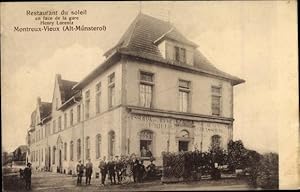 Bild des Verkufers fr Ansichtskarte / Postkarte Montreux Vieux Altmnsterol Elsass Haut Rhin, Restaurant du Soleil - Inh.: Henry Lorentz zum Verkauf von akpool GmbH