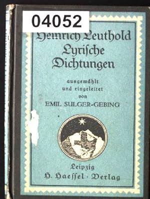 Imagen del vendedor de Lyrische Dichtungen. a la venta por books4less (Versandantiquariat Petra Gros GmbH & Co. KG)