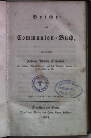 Immagine del venditore per Beicht- und Communion-Buch. venduto da books4less (Versandantiquariat Petra Gros GmbH & Co. KG)