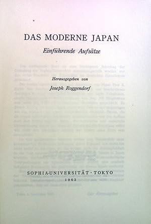 Image du vendeur pour Das moderne Japan: Einfhrende Aufstze. mis en vente par books4less (Versandantiquariat Petra Gros GmbH & Co. KG)