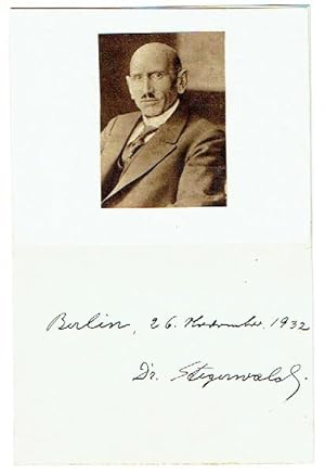 Bild des Verkufers fr Albumblatt mit eigenh. Unterschrift. zum Verkauf von Kotte Autographs GmbH