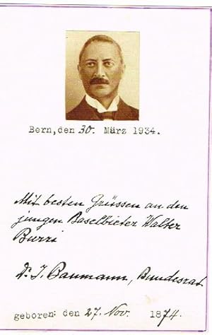 Bild des Verkufers fr Briefkarte mit eigenh. Unterschrift. zum Verkauf von Kotte Autographs GmbH
