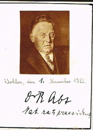 Image du vendeur pour Briefkarte mit eigenh. Unterschrift. mis en vente par Kotte Autographs GmbH
