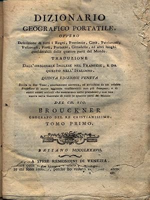 Immagine del venditore per Dizionario Geografico Portatile venduto da Miliardi di Parole