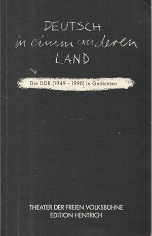 Bild des Verkufers fr DEUTSCH in einem anderen LAND. Die DDR (1949-1990) in Gedichten. zum Verkauf von Ant. Abrechnungs- und Forstservice ISHGW