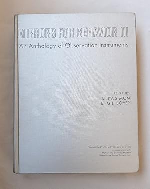 Mirrors for Behavior III: Anthology of Observation Instruments.