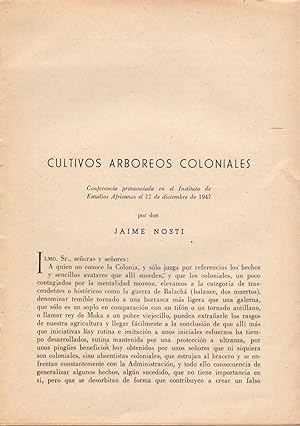 Seller image for CULTIVOS ARBOREOS COLONIALES (14 PAGINAS ORIGINALES DEL AO 1948, ESTUDIO COMPLETO TEXTO INTEGRO) for sale by Libreria 7 Soles