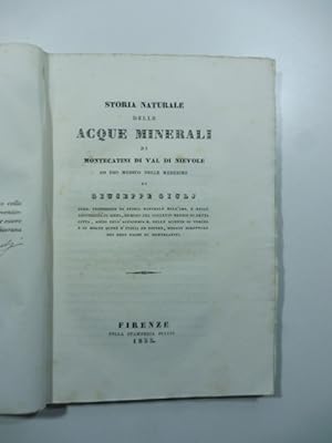 Storia naturale delle acque minerali di Montecatini di Val di Nievole ed uso medico delle medesime