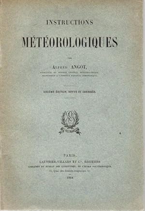 Seller image for INSTRUCTIONS METEOROLOGIQUES. for sale by Books Never Die