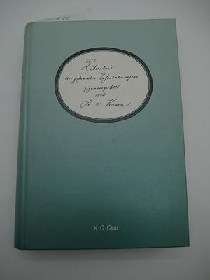 Bild des Verkufers fr Literatur des gesammten Eisenbahnwesens. Zusammengestellt von August von Kaven 1868. Nach dem Originalmanuskript hrsg. von G. Breuer. zum Verkauf von Mller & Grff e.K.