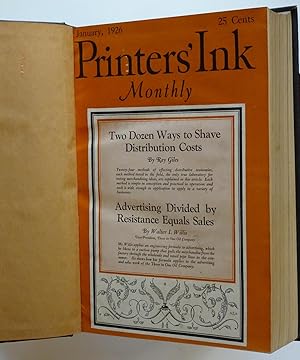 Printers' Ink Monthly, Vol. XII, No.s 1-6, January - June, 1926