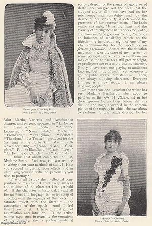 Image du vendeur pour Sarah Bernhardt, French Actress : Illustrated Interview. An uncommon original article from The Strand Magazine, 1895. mis en vente par Cosmo Books