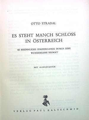 Seller image for Es steht manch Schloss in sterreich. for sale by books4less (Versandantiquariat Petra Gros GmbH & Co. KG)