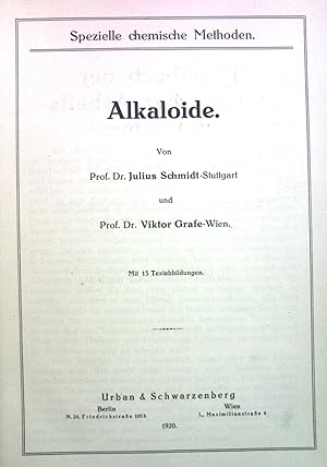 Bild des Verkufers fr Alkaloide. Handbuch der biologischen Arbeitsmethoden, Abteilung I: Chemische Methoden, Teil 9 zum Verkauf von books4less (Versandantiquariat Petra Gros GmbH & Co. KG)