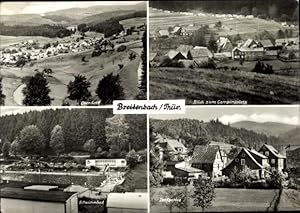 Bild des Verkufers fr Ansichtskarte / Postkarte Breitenbach Schleusingen in Thringen, Oberdorf, Blick zum Campingplatz, Freibad, Dorfpartie zum Verkauf von akpool GmbH