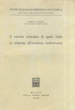 Il concetto economico di spazio vitale in relazione all'economia mediterranea.