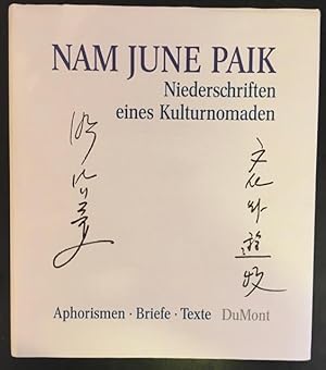 Seller image for Niederschriften eines Kulturnomaden: Aphorismen, Briefe, Texte. for sale by Antiquariat Im Seefeld / Ernst Jetzer