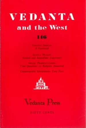 Imagen del vendedor de VEDANTA AND THE WEST 146 a la venta por By The Way Books