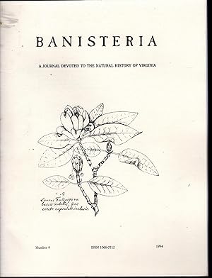 Bild des Verkufers fr Banisteria: A Journal Devoted to the Natural History of virginia: No. 4: 1994 zum Verkauf von Dorley House Books, Inc.