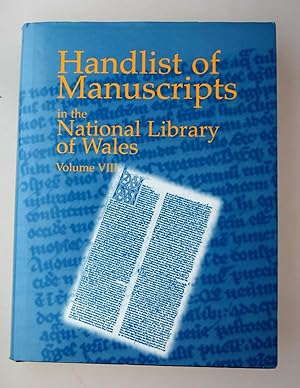 Handlist of manuscripts in the National Library of Wales. Vol.VIII