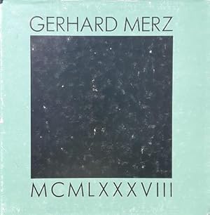 Bild des Verkufers fr Gerhard Merz: MCMLXXXVIII zum Verkauf von LEFT COAST BOOKS