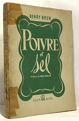 Seller image for Poivre et sel - prface de Paul Vialar for sale by crealivres