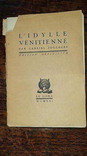 Imagen del vendedor de L'Idylle vnitienne - Edition dfinitive a la venta por AHA BOOKS