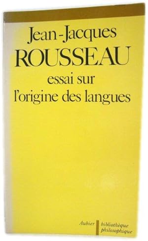 Image du vendeur pour Essai sur l'origine des langues mis en vente par PsychoBabel & Skoob Books