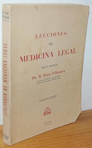 Imagen del vendedor de LECCIONES DE MEDICINA LEGAL - Fascculo primero a la venta por EL RINCN ESCRITO
