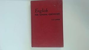 Imagen del vendedor de English for General Certificate a la venta por Goldstone Rare Books