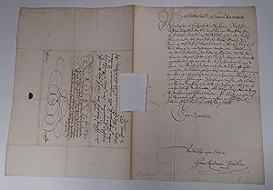 Brief an die Landschaft des Erzherzogtums Österreich unter der Ems mit eigenhändiger Unterschrift.