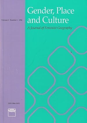 Immagine del venditore per Gender, Place and Culture. Vol. 1, Number 1, 1994. A Journal of Feminist Geograpy. venduto da Antiquariat Carl Wegner