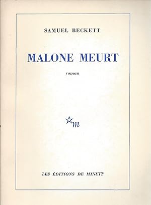 Seller image for MALONE MEURT roman for sale by ART...on paper - 20th Century Art Books