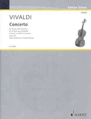 Seller image for Vivaldi, Violin : Concerto for Violin and Orchestra, A minor, Piano Reduction, opus 3/6 / fur Violine und Orchester A-Moll / La Mineur/ Klavierauszug for sale by GreatBookPrices