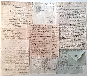 Image du vendeur pour [Archive constitue de 30 documents manuscrits / [Archive consisting of 30 handwritten documents]. mis en vente par JF LETENNEUR LIVRES RARES