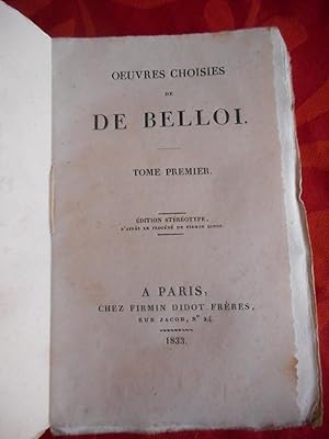 Seller image for Oeuvres choisies - Edition stereotype d'apres le procede de Firmin Didot for sale by Frederic Delbos