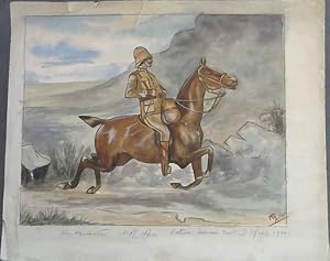 Original Watercolour Painting of Anglo-Boer War Officer